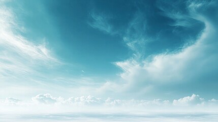Obraz premium Blue sky cloud gradient light white background. Beauty dummer clear cloudy in sunshine calm bright winter air bacground. environment day horizon skyline view spring