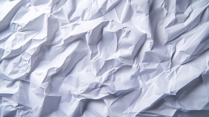 Fototapeta premium crumpled white paper texture background