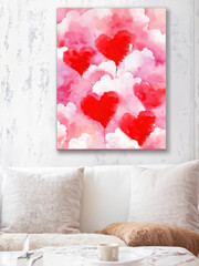 Vibrant Watercolor Illustration for Romantic Valentine's Day
