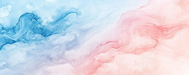Fototapeta premium Soft and elegant abstract background featuring gentle swirls of blue and pink hues, perfect for artistic designs and creative projects.