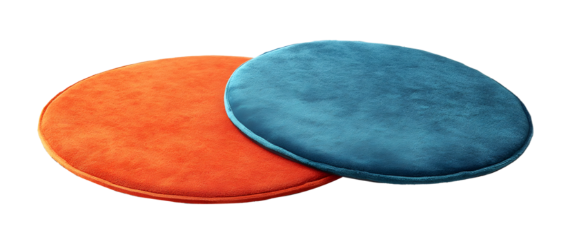 two door mats isolated png transparent background