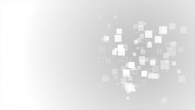 White and Black color exploding multiple square shapes element modern futuristic geometrical background