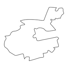 Korangi district map, administrative division of Pakistan. Vector illustration.