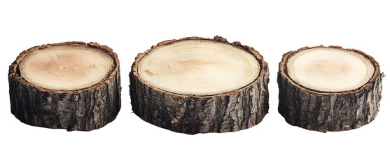 tree stump slices isolated png transparent background