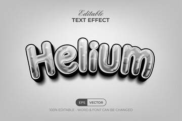 Helium Text Effect Grey Color Style. Editable Text Effect.