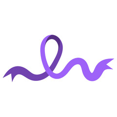 Obraz premium Purple Ribbon Symbol for Alzheimer Awareness and Support