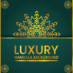 Luxury mandala background with golden arabesque pattern arabic islamic east style.decorative mandala for print, poster, cover, brochure, flyer