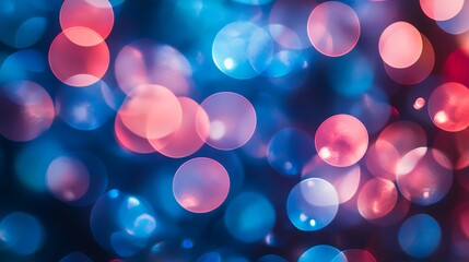 close-up of abstract circles shaped like bubbles in a mix of red and blue tones, with a smooth gradient and soft lighting that gives a sense of depth and motion