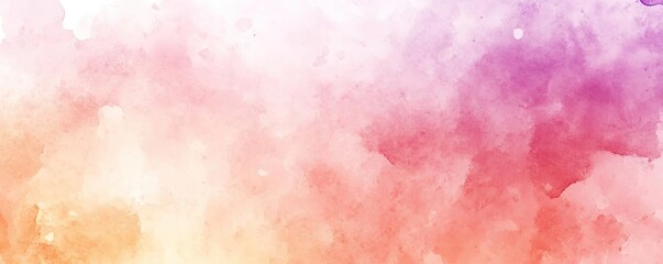 A vibrant watercolor background blending shades of orange, pink, and purple, perfect for creative projects and designs.