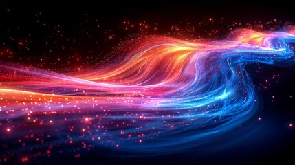 Vibrant Swirls of Light and Color Create an Abstract Display of Movement and Energy