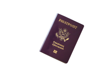 passport on transparent background