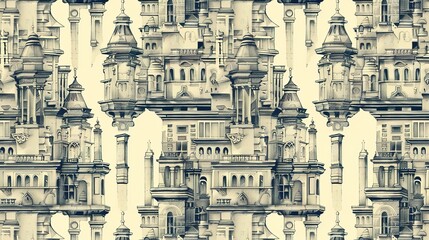 Obraz premium architectural pattern wallpaper