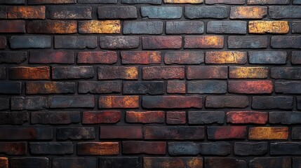 Obraz premium textured brick wall in warm brunette tones creating a rustic and inviting backdrop soft diffused lighting accentuates the walls subtle color variations and textures