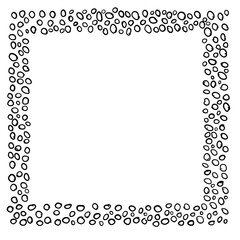 Dotted Hand Drawn Dots Square Frame Copy Space