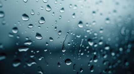Close up of raindrops on a window
