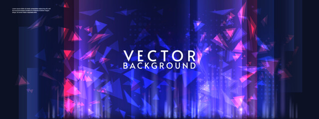 Horizontal tech background . Vector illustration. Futuristic abstract design for wallpaper, background, banner, invitation, preview, game, web.