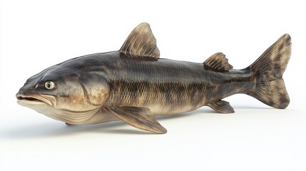 Naklejka premium Shovelnose catfish clipart, element, 3D illustration, realistic, isolated on white background