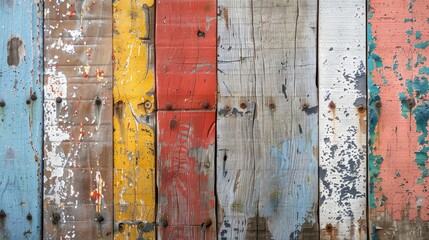 Close up of sticker on wood wall