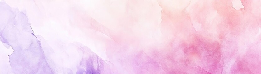 Fototapeta premium A beautiful watercolor background featuring soft pastel hues in pink and purple, perfect for design projects and wallpapers.
