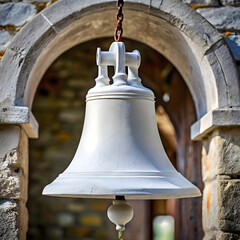 Obraz premium bell time waking white old
