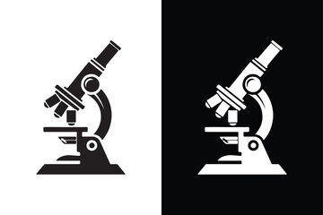 Black And White Microscope Vector Elegant Simplicity.