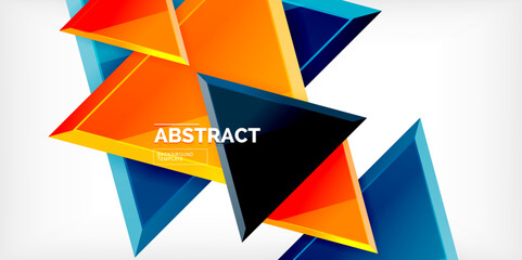 Abstract background - glossy triangles. Vector Illustration For Wallpaper, Banner, Background, Card, Book Illustration, landing page