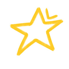 Naklejka premium Sparkle Star Kindergarten Crayon Drawing