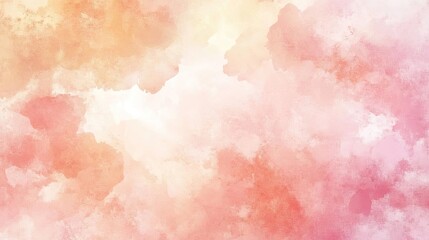 Fototapeta premium A soft and dreamy watercolor background featuring warm hues of pink and orange, perfect for creative projects and designs.