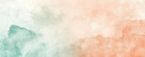 A soft abstract watercolor background in gentle hues of green and peach, perfect for artistic and creative projects.