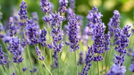 Obraz premium Close view of lavender in bloom