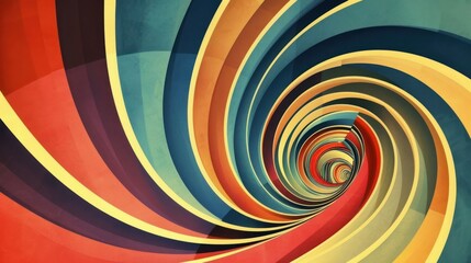 Obraz premium A colorful spiral design creating a sense of depth and movement.