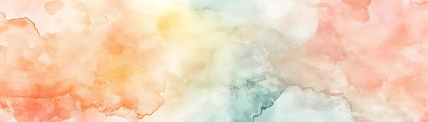 Obraz premium A soft, abstract watercolor background blending warm and cool tones, ideal for creative projects and design applications.