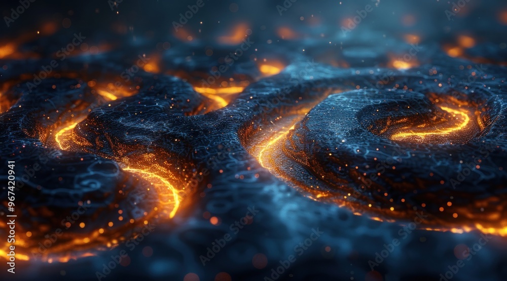 Poster Abstract Lava Flow Texture.
