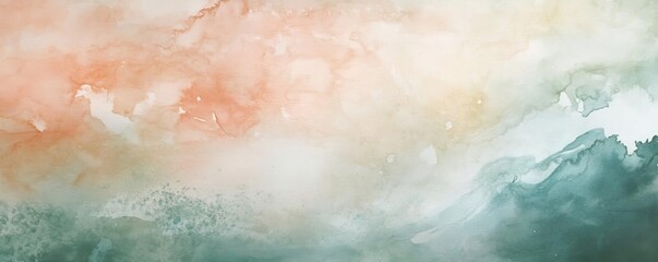 Fototapeta premium A beautiful abstract watercolor design blending soft colors for a serene and calming effect, perfect for backgrounds or prints.