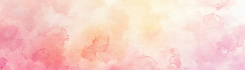 Obraz premium A soft watercolor background featuring gentle hues of pink and yellow, perfect for artistic and creative designs.