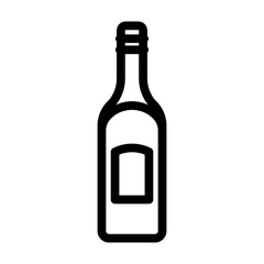 bottle glass package line icon vector. bottle glass package sign. isolated contour symbol black illustration