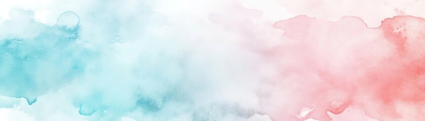 Obraz premium A beautiful watercolor background featuring soft hues of blue and red, perfect for creative projects and artistic designs.