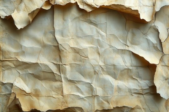 vintage newspaper texture with crumpled effect sepia tones and distressed appearance convey age headlines and text barely visible creating an abstract nostalgic background