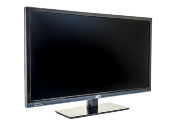 lcd tv monitor isolated transparent background
