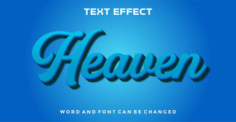 Heaven editable text effect