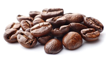 Obraz premium Coffee beans on white background JPEG
