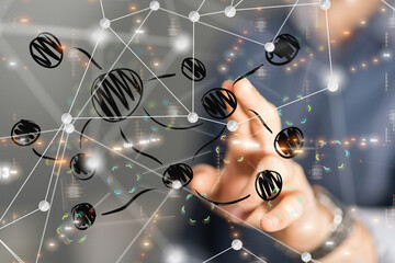 Business intelligence analyst dashboard on virtual