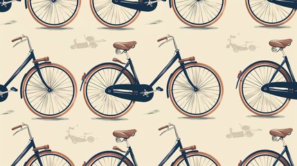 bicycle pattern wallpaper