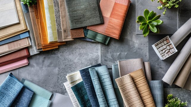 Color swatches for choosing with home design