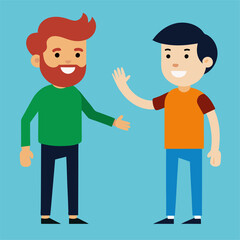 Fototapeta premium cartoon vector illustration of boys