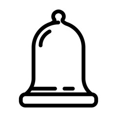 cloche glass package line icon vector. cloche glass package sign. isolated contour symbol black illustration