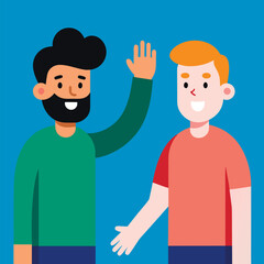 Obraz premium cartoon vector illustration of boys