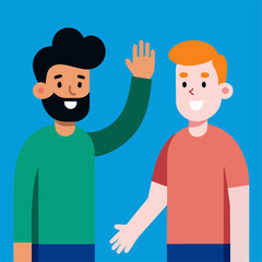 Fototapeta premium cartoon vector illustration of boys