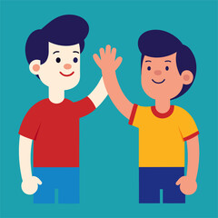 Obraz premium cartoon vector illustration of boys