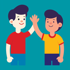 Fototapeta premium cartoon vector illustration of boys